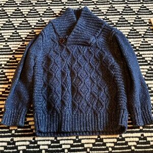 Cozy Blue Cable Knit Sweater